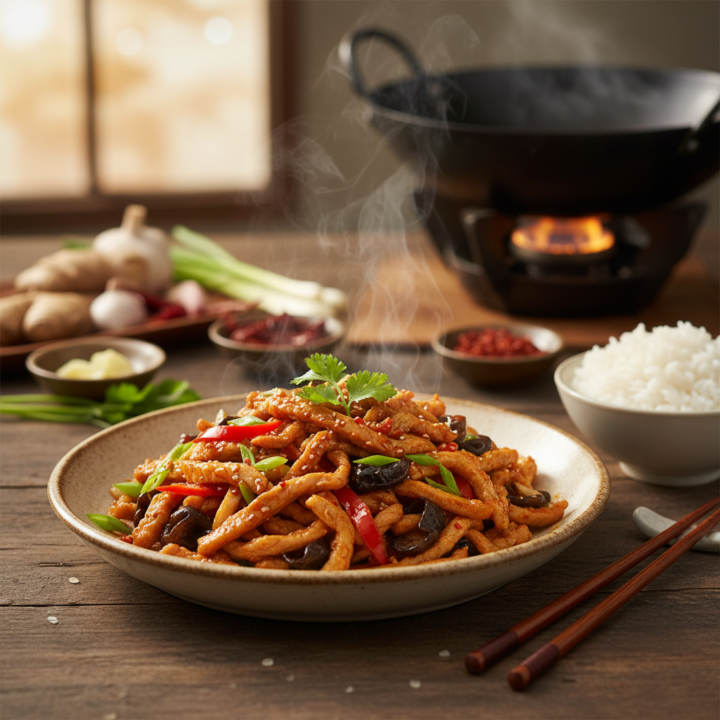 鱼香肉丝的家常做法步骤，掌握5个关键肉嫩汁香不翻车 - 美食菜谱封面图