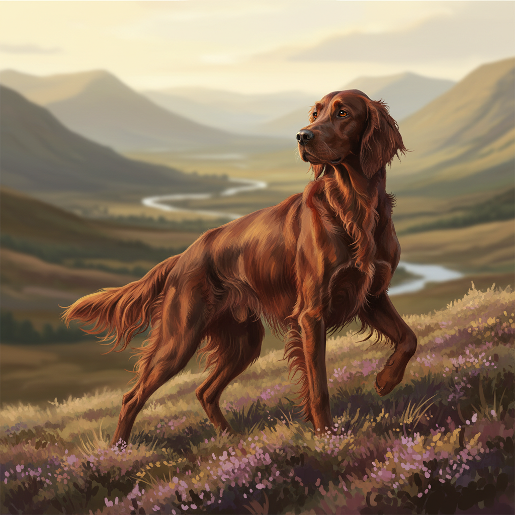 爱尔兰雪达犬：深红色的贵族猎手全解析 - 宠物饲养封面图