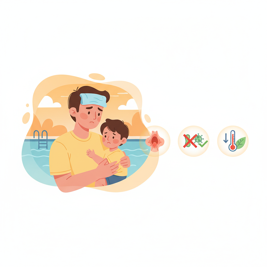 孩子游泳后高烧红眼？3招识别咽结核膜热，别再误把腺病毒当咽结核