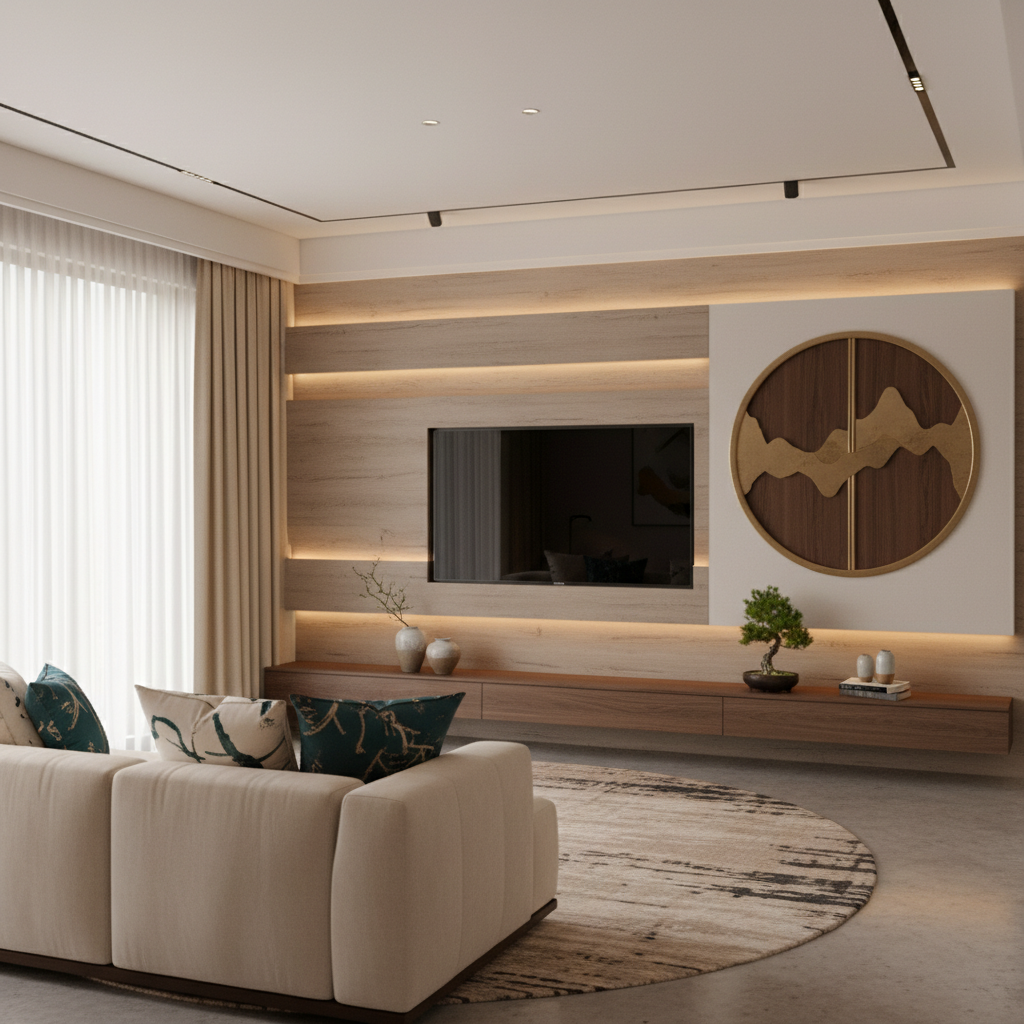 电视背景墙装修效果图大全：2013-2026简约与新中式设计指南 - 家居装修封面图