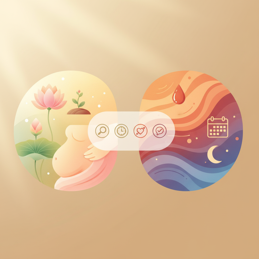 怀孕的征兆和来月经的征兆怎么分？4个细节教你精准避坑 - 母婴育儿封面图