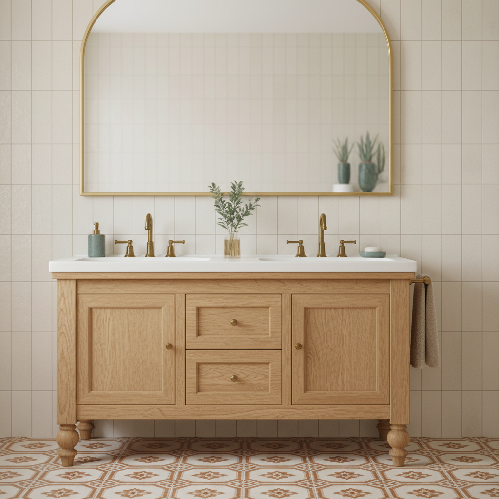 欧式浴室柜怎么选？看准欧式浴室柜实木脚，避开装修发霉大坑