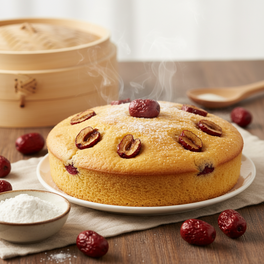 糯米粉可以做什么好吃的？教你3步搞定奶香红枣糕，软糯Q弹比肉还过瘾 - 美食菜谱封面图