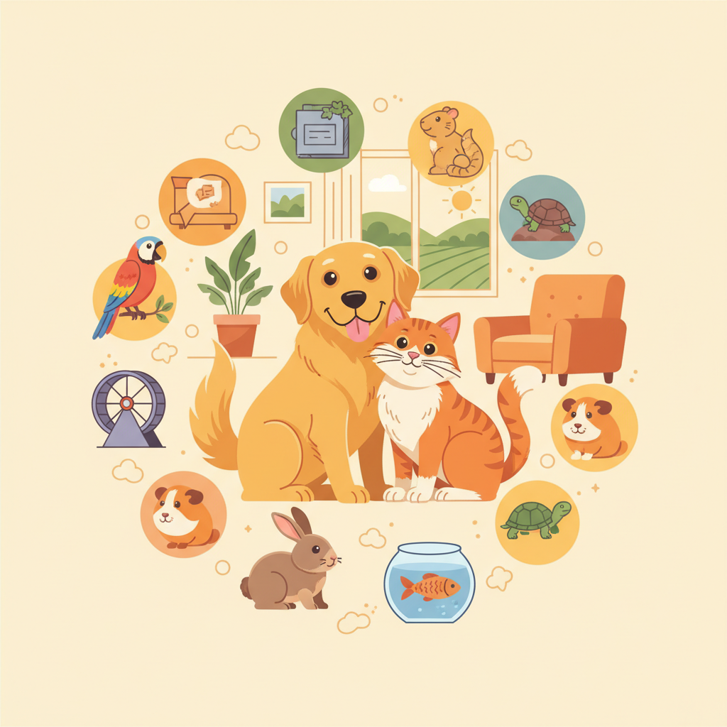 宠物种类全解析：从生物大类到具体品种的饲养指南 - 宠物饲养封面图