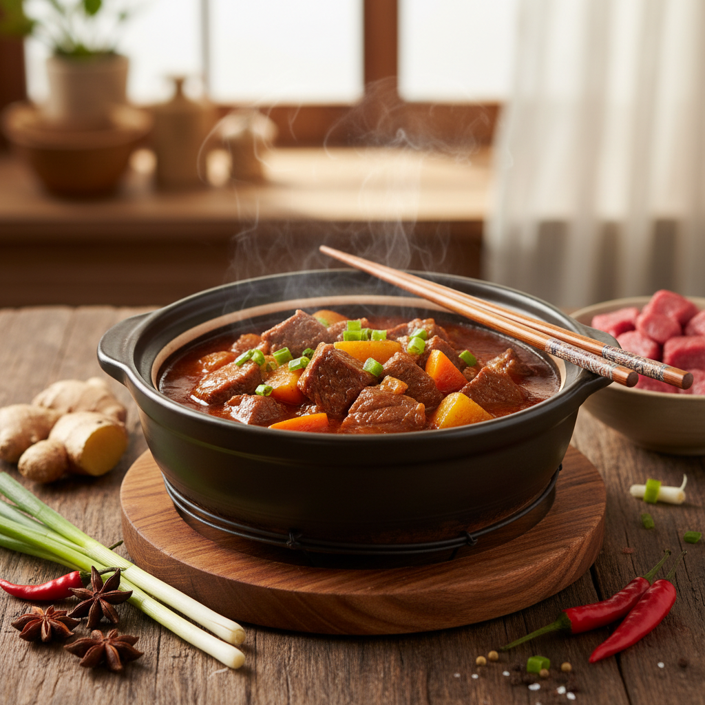 家常炖牛肉的正确方法:从选材到火候的红烧秘籍 - 美食菜谱封面图